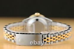 Rolex Ladies Datejust Pink Diamond Dial & Bezel 18k Yellow Gold / Steel Watch