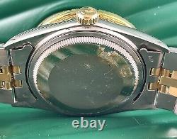 Rolex Men's Datejust 36mm 18k Yellow Gold & Steel ICED 2.50ct Diamonds Blue Dial