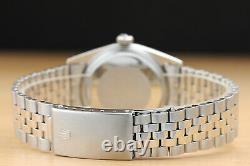 Rolex Mens Blue Dial Datejust 18k White Gold & Stainless Steel Authentic Watch