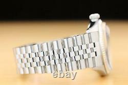 Rolex Mens Datejust 16014 White Dial 18k White Gold & Stainless Steel Watch