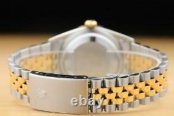 Rolex Mens Datejust 16233 Champagne Dial 18k Yellow Gold Stainless Steel Watch