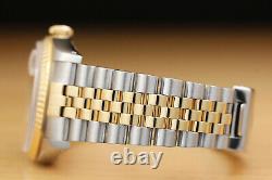 Rolex Mens Datejust 16233 Factory Diamond Dial 18k Yellow Gold & Steel Watch