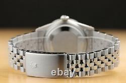 Rolex Mens Datejust 18k White Gold Diamond Sapphire & Steel Quickset Watch