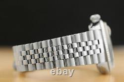 Rolex Mens Datejust Black Dial 18k White Gold & Stainless Steel Quickset Watch