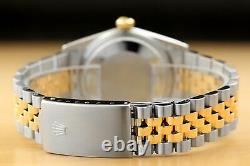 Rolex Mens Datejust Factory Diamond Dial Two-tone Quickset Watch + Rolex Band