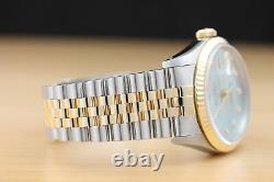 Rolex Mens Datejust Two Tone 18k Yellow Gold & Stainless Steel Watch 16233