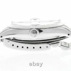 Rolex Model 16014 36mm Stainless Steel Watch Custom Blue Diamond Dial