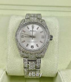 Rolex Oyster Perpetual 31mm Watch ICED OUT 10ct Genuine Diamonds Ref 177200