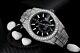 Rolex Sky Dweller Black Dial Stainless Steel 326934 Custom Diamond Watch with Ba