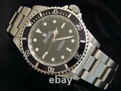 Rolex Submariner Stainless Steel Watch Black Dial Bezel Mens No Date Sub 14060