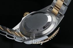 Rolex Submariner Two Tone 40mm Men's Watch with Custom Set Diamond Bezel 16613