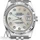 Rolex White Pearl 26mm Datejust MOP Mother Of Pearl Diamond 18K SS Watch