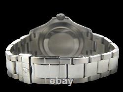 Rolex Yacht Master Mens 40mm Stainless Steel Watch Platinum Dial & Bezel 16622