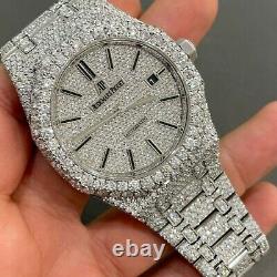 Royal VVS Moissanite Diamond Fully Iced Out Bling Watch, Custom AP Wrist Watch