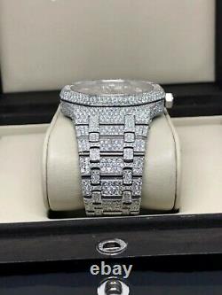 Royal VVS Moissanite Diamond Fully Iced Out Bling Watch, Custom AP Wrist Watch