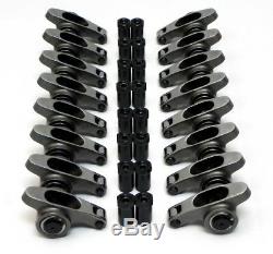 SBC 350 400 Small Block Chevy Stainless Steel Roller Rocker Arms 1.6 Ratio 7/16