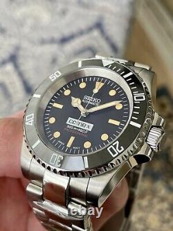 SEIKO SKX Custom Sub Mod Black COMEX Vintage Sapphire Ceramic Lume Nh35 LTD