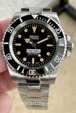 SEIKO SKX Custom Sub Mod Black COMEX Vintage Sapphire Ceramic Lume Nh35 LTD