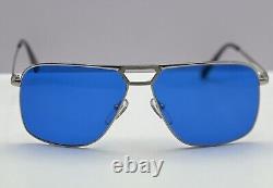 SELIMA PAIRS Sunglasses-Mod. DRE SILVER-Stainless Steel-Custom Solid AQUA Lenses