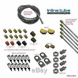 STREETROD RATROD HOTROD Brake Line Set OE Steel Ford #2 Fittings Tees Spring