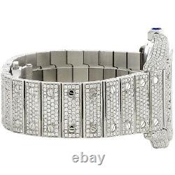 Santos De Cartier Diamond Watch 40mm Stainless Steel Ref. # WSSA0030 16.50 ct