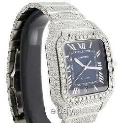 Santos De Cartier Diamond Watch 40mm Stainless Steel Ref. # WSSA0030 16.50 ct