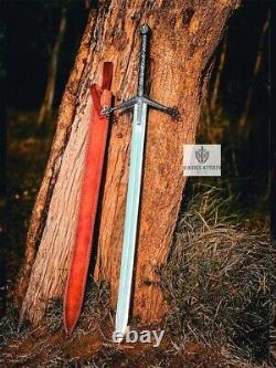 Scottish Claymore Sword Custom Hand Forged Stainless Steel With Sheath Gift