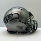 Seattle Seahawks CUSTOM Stainless Steel Hydro-Dipped Mini Football Helmet