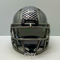 Seattle Seahawks CUSTOM Stainless Steel Hydro-Dipped Mini Football Helmet