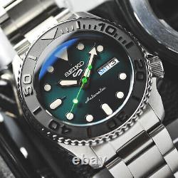 Seiko Mod Emerald SRPD61K1M1 Men Gray Custom Watch 42mm Stainless Steel Strap