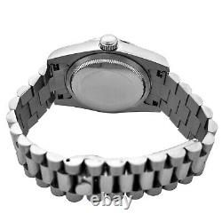 Seiko Mod President Style Monochrome Custom Stainless Steel Watch NEW