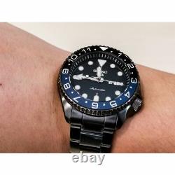 Seiko Mod The Dark Knight SRPD65K1M2 Men Blue Custom Watch 42mm Stainless Steel