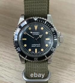 Seiko NH35 Vintage Submariner 5513 Mod Tropical Patina Custom Watch Domed Diver