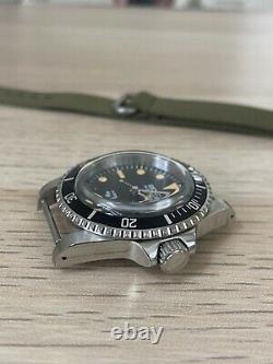 Seiko NH35 Vintage Submariner 5513 Mod Tropical Patina Custom Watch Domed Diver