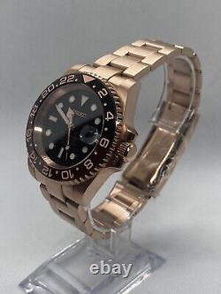 Seiko NH35 mod custom made 40mm RootbeerRose Gold Based In Los Angeles