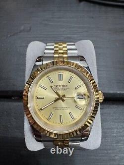 Seiko Nh35 Mod Gold Datejust 40mm Trusted Seller Fluted bezel FREE CUSTOMIZATION