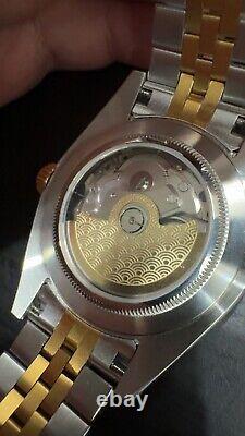 Seiko Nh35 Mod Gold Datejust 40mm Trusted Seller Fluted bezel FREE CUSTOMIZATION