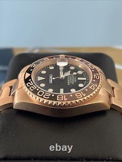 Seiko SII custom build rootbeer rose gold automatic watch -NH35/sapphire crystal