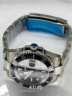Seiko Sub Black Stainless Steel 40mm NH36 Movement Automatic