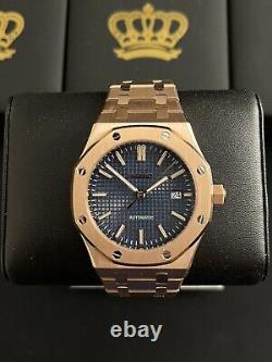 Seiko tmi custom build rosegold blue oak automatic watch