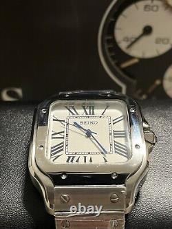 Seiko tmi custom build santos white automatic watch sapphire/NH35