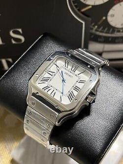 Seiko tmi custom build santos white automatic watch sapphire/NH35