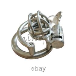 Small Stainless Steel Male Chastity Cage Device Custom Mini CBT Ring Lock
