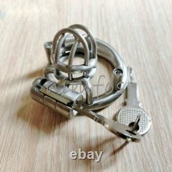 Small Stainless Steel Male Chastity Cage Device Custom Mini CBT Ring Lock