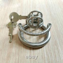 Small Stainless Steel Male Chastity Cage Device Custom Mini CBT Ring Lock