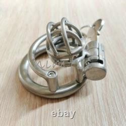 Small Stainless Steel Male Chastity Cage Device Custom Mini CBT Ring Lock