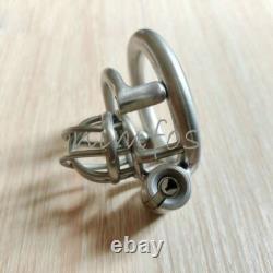 Small Stainless Steel Male Chastity Cage Device Custom Mini CBT Ring Lock