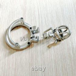 Small Stainless Steel Male Chastity Cage Device Custom Mini CBT Ring Lock