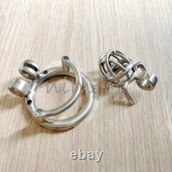 Small Stainless Steel Male Chastity Cage Device Custom Mini CBT Ring Lock