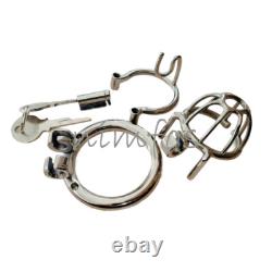 Small Stainless Steel PA Male Chastity Cage Device Prince Custom CBT Ring Lock